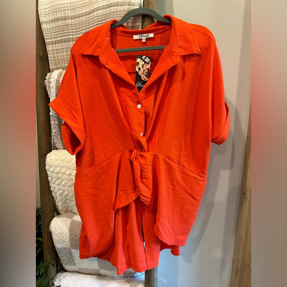 NWT! Orange high low top, super cute, amazing color!
